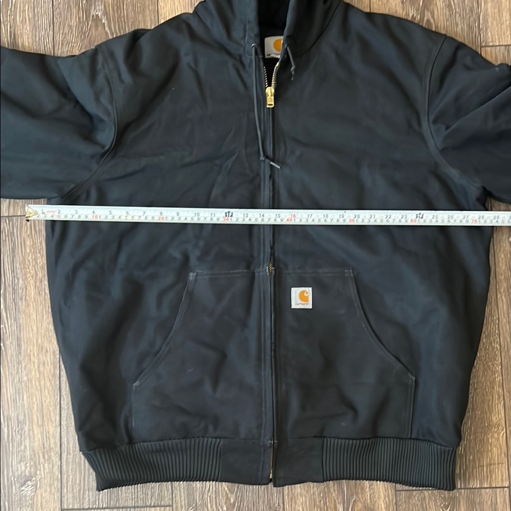 Vintage Carhartt Jacket Mens Size XL Black J140 Distressed Tall Made In USA 90s - Picture 13 of 16